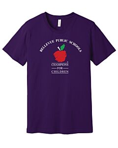 BELLA+CANVAS ® Unisex Jersey Short Sleeve Tee - Front Imprint - Bellevue Public Schools Logo