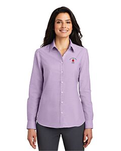 Port Authority® Ladies SuperPro™ Oxford Shirt - Embroidery - Bellevue Public Schools Logo