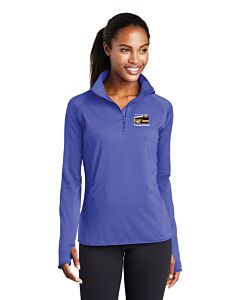 Sport-Tek® Ladies Sport-Wick® Stretch 1/4-Zip Pullover - Embroidery - Bellevue Public Schools Transportation Logo