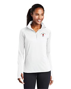 Sport-Tek® Ladies Sport-Wick® Stretch 1/4-Zip Pullover - Embroidery - Bellevue Public Schools Logo